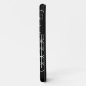 Ovale, schwarz-weiße Namens-iPhone-Gehäuse Case-Mate iPhone Hülle (Hinten/Links)