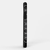 Ovale, schwarz-weiße Namens-iPhone-Gehäuse Case-Mate iPhone Hülle (Hinten/Rechts)