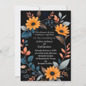 Ovale Sonnenblumenhochzeit Einladung (Vorderseite)