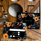Ovale Sonnenblumenhochzeit RSVP Karte