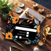 Ovale Sonnenblumenhochzeit RSVP Karte