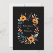 Ovale Sonnenblumenhochzeit Save The Date (Rückseite)