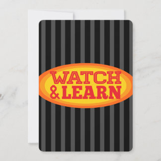 Ovale Streifen beobachten und lernen Einladung