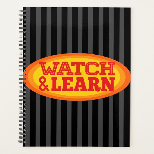 Ovale Streifen beobachten und lernen Planer (Vorderseite)