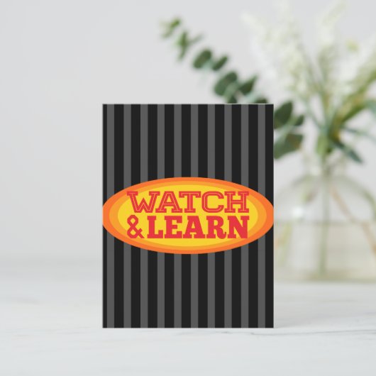 Ovale Streifen beobachten und lernen Postkarte (Stehend Vorderseite)