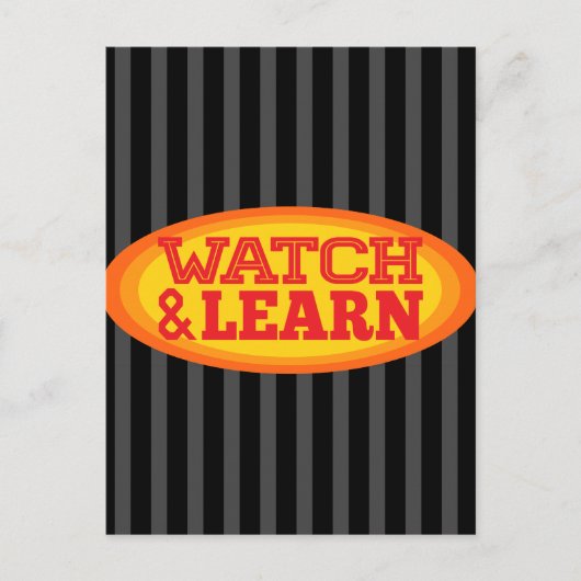 Ovale Streifen beobachten und lernen Postkarte (Vorderseite)