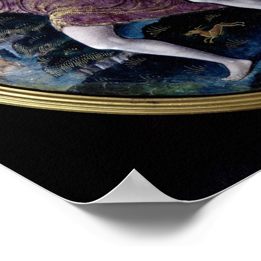 Ovale Tafel mit Adam und Eva Poster (Ecke)