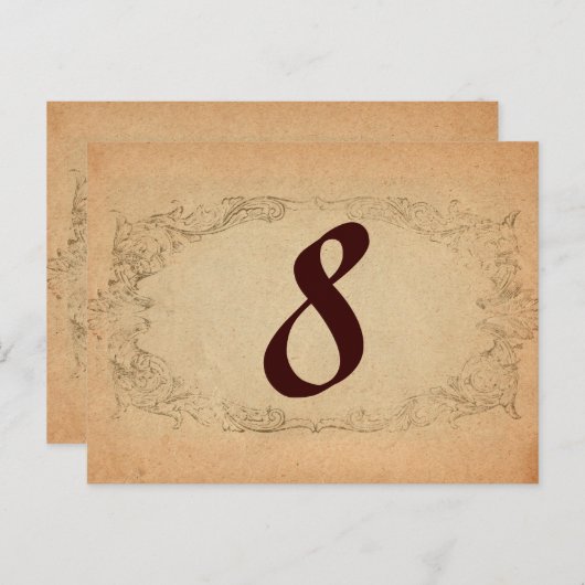 Ovale Tischnummer (Vorne/Hinten)