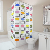 Ovale und Rechtecke - Blumengarten Duschvorhang (Beispiel)