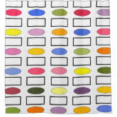 Ovale und Rechtecke - Blumengarten Duschvorhang (Vorderseite)