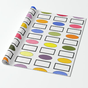 Ovale und Rechtecke - Blumengarten Geschenkpapier