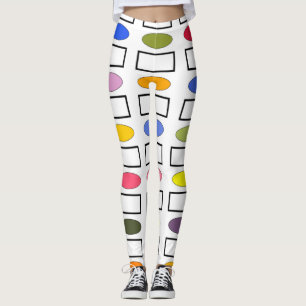 Ovale und Rechtecke - Blumengarten Leggings