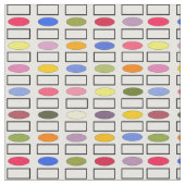 Ovale und Rechtecke - Blumengarten Stoff (Nahaufnahme)