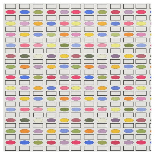 Ovale und Rechtecke - Blumengarten Stoff (Muster)