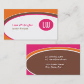 Ovale Visitenkarte (Vorne/Hinten)