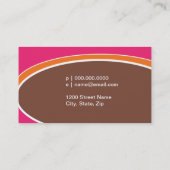 Ovale Visitenkarte (Rückseite)