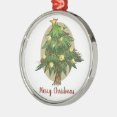 Ovale Weihnachtsbaumverzierung Ornament Aus Metall (Links)