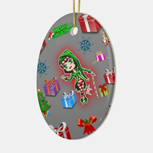 Ovale Weihnachtsschmuck (Links)