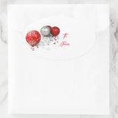 Ovale Weihnachtsschmuck Geschenk Aufkleber (Tasche)