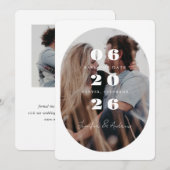 Ovale Zierleiste Save The Date (Vorne/Hinten)