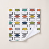 Ovalen und Rechtecke Badhandtuch Set (Waschlappen)