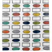 Ovalen und Rechtecke Duschvorhang (Vorderseite)