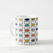Ovalen und Rechtecke Kaffeetasse (Vorderseite Links)