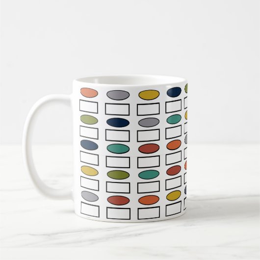 Ovalen und Rechtecke Kaffeetasse (Links)