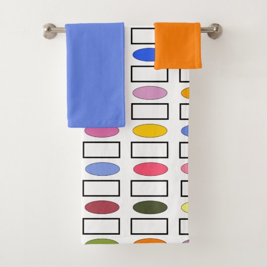 Ovalen und Rechtecke - kleiner Blumengarten Bad T Badhandtuch Set (Insitu)