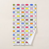 Ovalen und Rechtecke - Kleiner Blumengarten Badhandtuch Set (Handtuch)