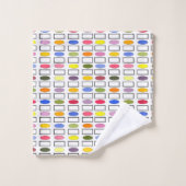 Ovalen und Rechtecke - Kleiner Blumengarten Badhandtuch Set (Waschlappen)