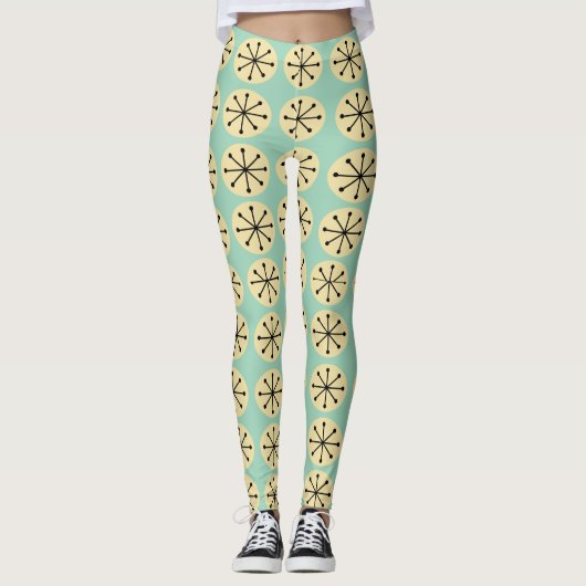 Ovalen und Sternexplosionen Leggings (Vorderseite)