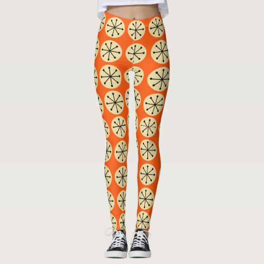 Ovalen und Sternexplosionen Leggings (Vorderseite)