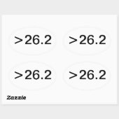 Ovaler Aufkleber der Meilen->26.2 (Blatt)
