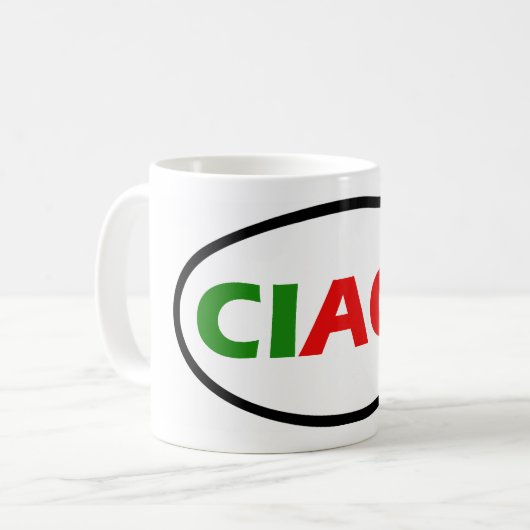 Ovaler Ciao! Tasse (Vorderseite Links)