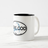Ovaler Entwurf Cape Cods Zweifarbige Tasse (VorderseiteRechts)
