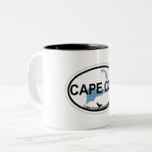 Ovaler Entwurf Cape Cods Zweifarbige Tasse (Vorderseite Links)