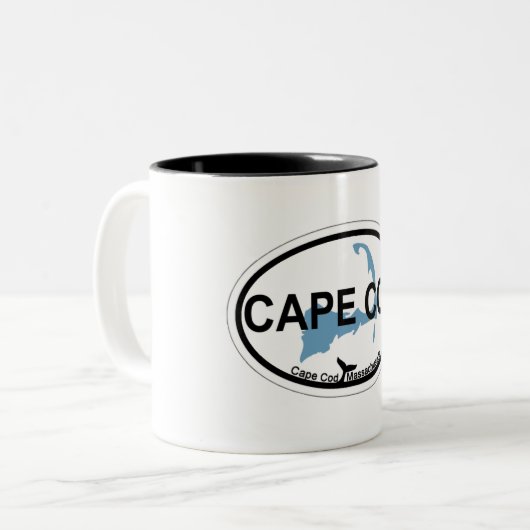 Ovaler Entwurf Cape Cods Zweifarbige Tasse (Vorderseite Links)