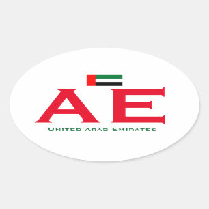 Ovaler Euroaufkleber Arabische Emirates Aufkleber