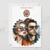 Ovaler Kürbis im Boho-Stil in rostbraun für die Ho Einladung (Rückseite)