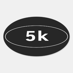 ovaler Laufaufkleber des Rennen-5k Weg Aufkleber