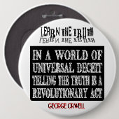OVALER ORWELL UNIVERSELLER BETRUG BUTTON (Vorne & Hinten)