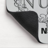 Ovaler silberner Caduceus-Krankenschwester Mousepad (Ecke)