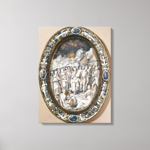 Ovaler Teller Leinwanddruck