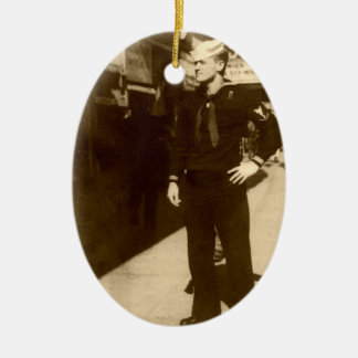 Ovaler Verzierungs-Amerikaner-Seemann Keramik Ornament