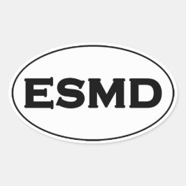 Ovales ESMD-Logo (Eastern Shore of Maryland) Ovaler Aufkleber