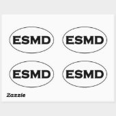 Ovales ESMD-Logo (Eastern Shore of Maryland) Ovaler Aufkleber (Blatt)