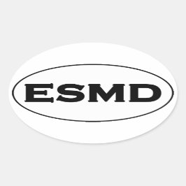 Ovales ESMD-Logo (Eastern Shore of Maryland) Ovaler Aufkleber
