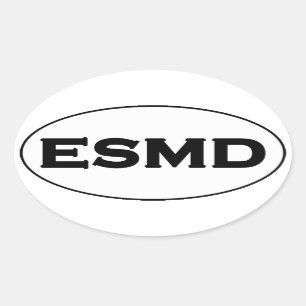 Ovales ESMD-Logo (Eastern Shore of Maryland) Ovaler Aufkleber