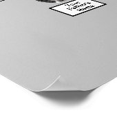 Ovales Foto Blumengrenzüberschrift Grau Poster (Ecke)